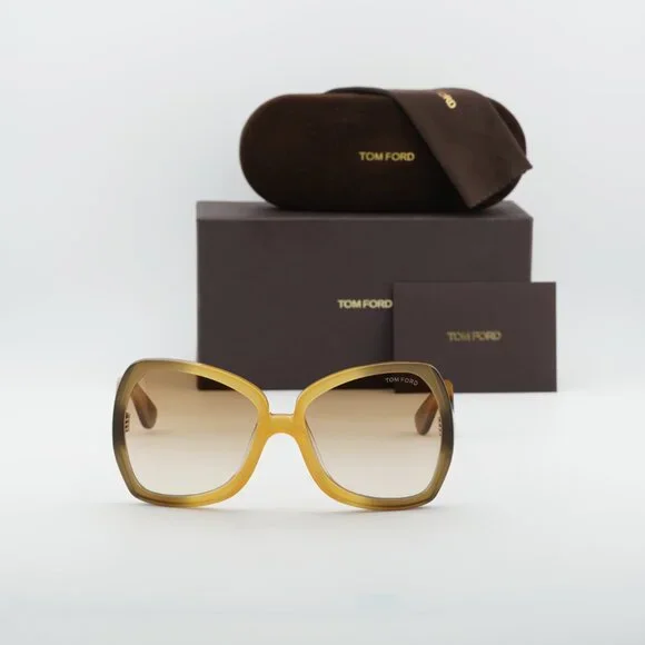 Tom Ford Jerry FT1222 41F Butterfly Sunglasses – Yellow/Brown